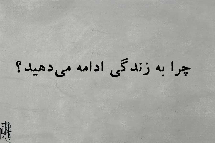 چرا به زندگی ادامه میدهید؟